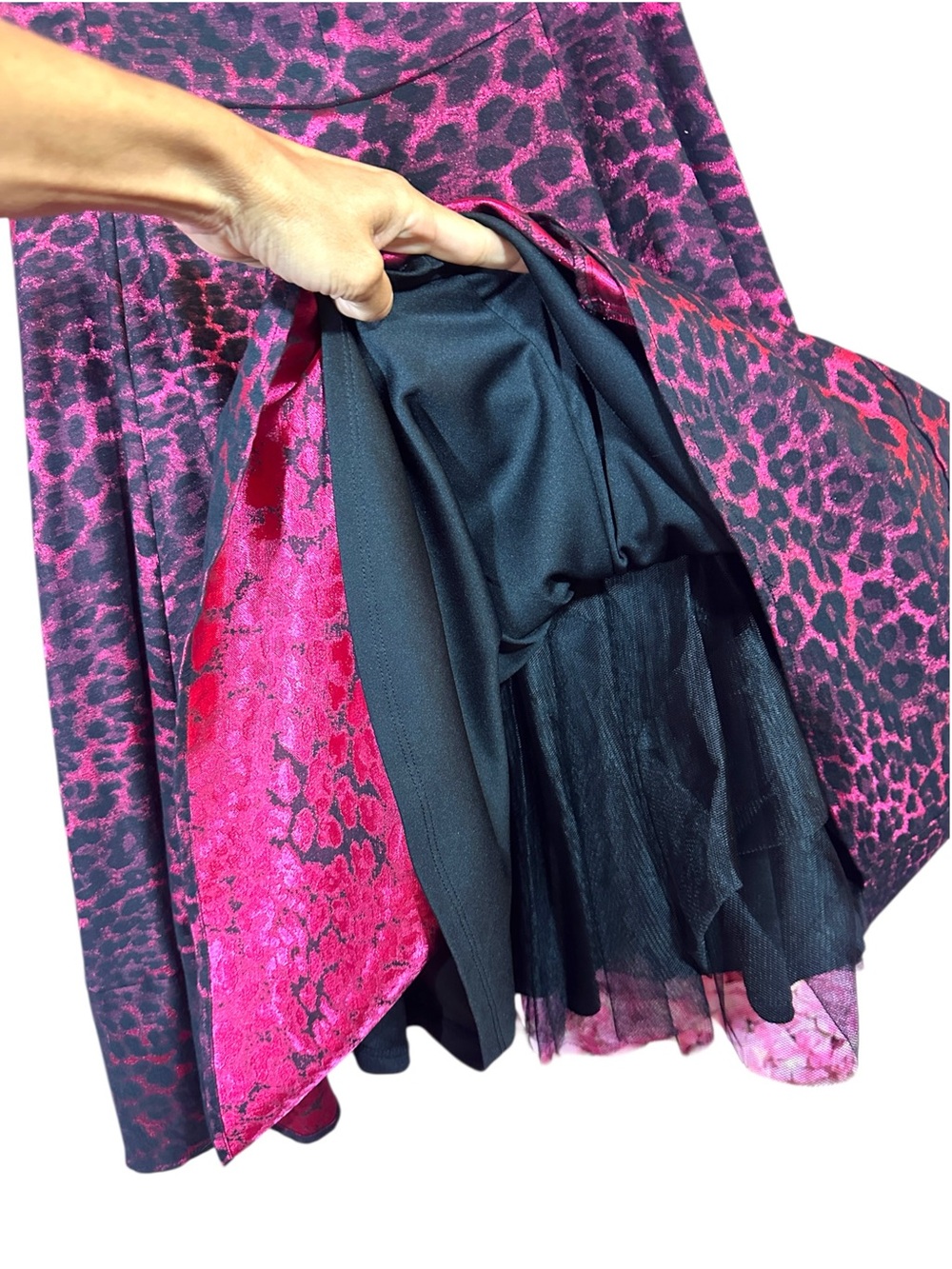 NWT Betsey Johnson x Torrid Leopard Babydoll Dress 16 Pink Black - Picture 6 of 15